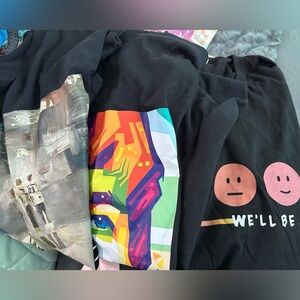 LOT OF 3 ONE DIRECTION & LOUIS TOMLINSON Liam Payne Art tees 1D